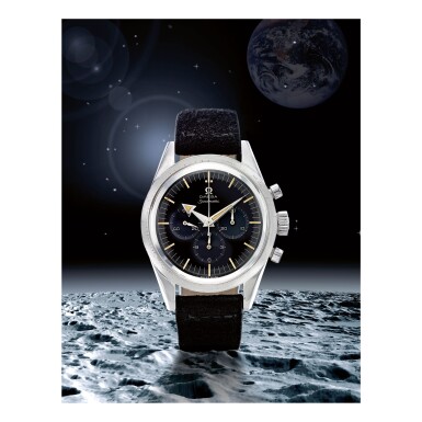 View full screen - View 1 of Lot 40. OMEGA | SPEEDMASTER REF 2915-1 'BROAD ARROW', A STAINLESS STEEL CHRONOGRAPH WRISTWATCH, MADE IN 1958.