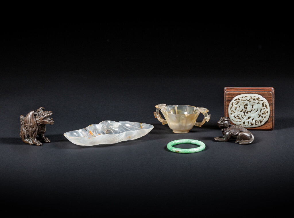 View full screen - View 1 of Lot 132. A group of six scholar's implements, Ming - Qing dynasty.