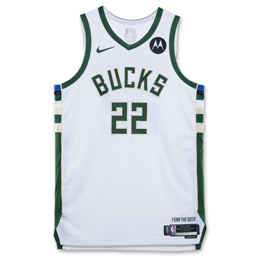 View full screen - View 1 of Lot 151. Khris Middleton Milwaukee Bucks 2023-2024 Emirates NBA Cup Game Worn Association Edition Jersey.