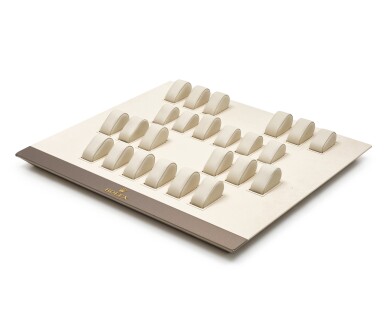 View full screen - View 1 of Lot 8023. A velvet and wooden display case base for 24 watches, Circa 2010 | 勞力士 | 絲絨及木製展示底座,可存放24枚腕錶,約2010年製.