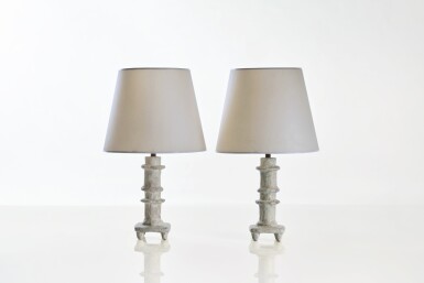 View full screen - View 1 of Lot 43. Pair of "Bougeoirs" Table Lamps.