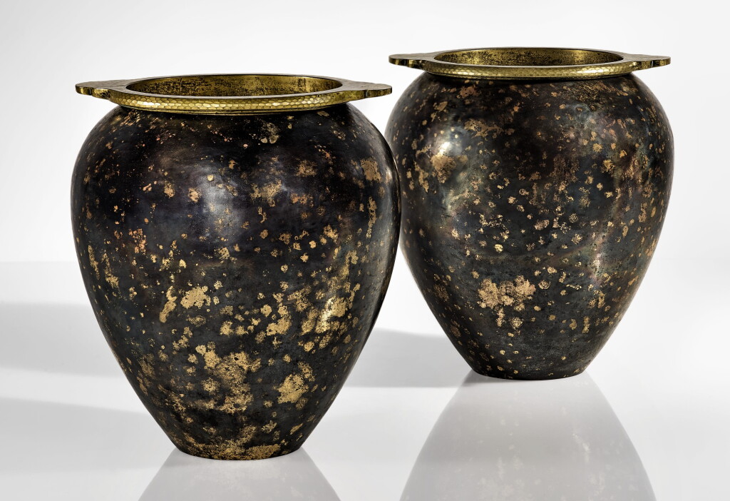 全萤幕检视 - 查看271JEAN DUNAND | PAIR OF "COLLARETTE" VASES的1