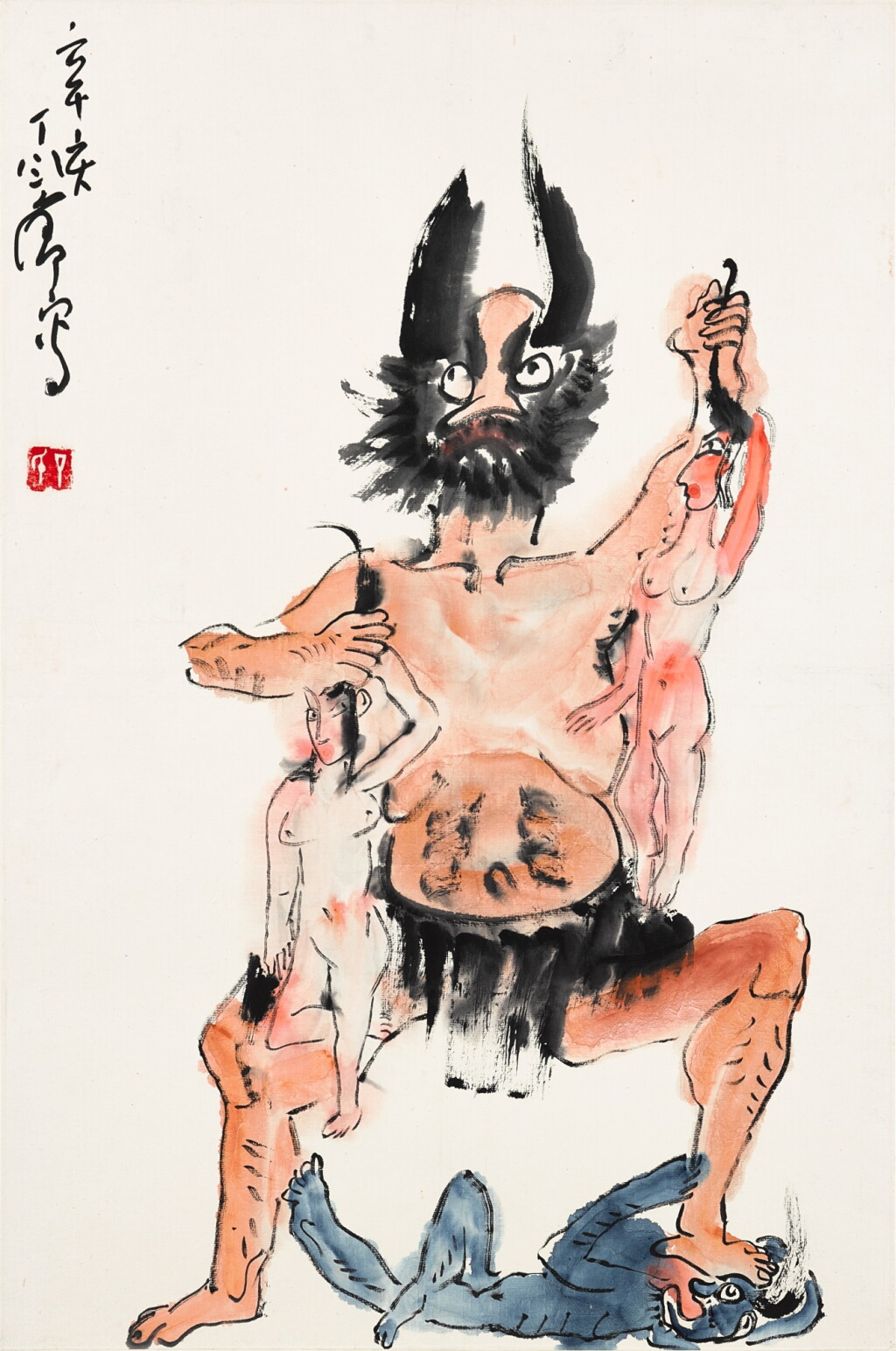 View full screen - View 1 of Lot 8128. 丁衍庸 鬼王戲妖 | Ding Yanyong, The King of Ghosts.
