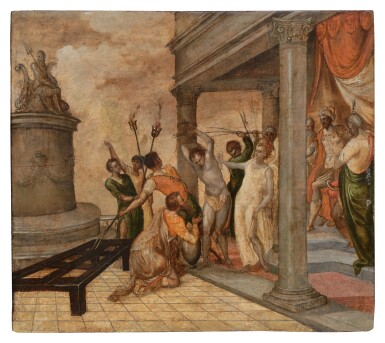 View full screen - View 1 of Lot 309. Martyrdom of Saint Lawrence.