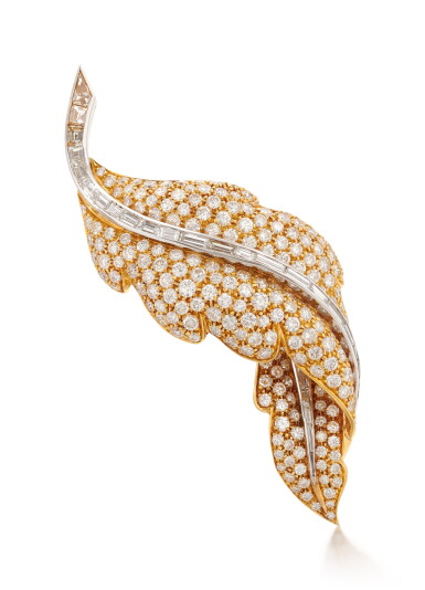 View full screen - View 1 of Lot 111. DIAMOND BROOCH (SPILLA IN DIAMANTI).