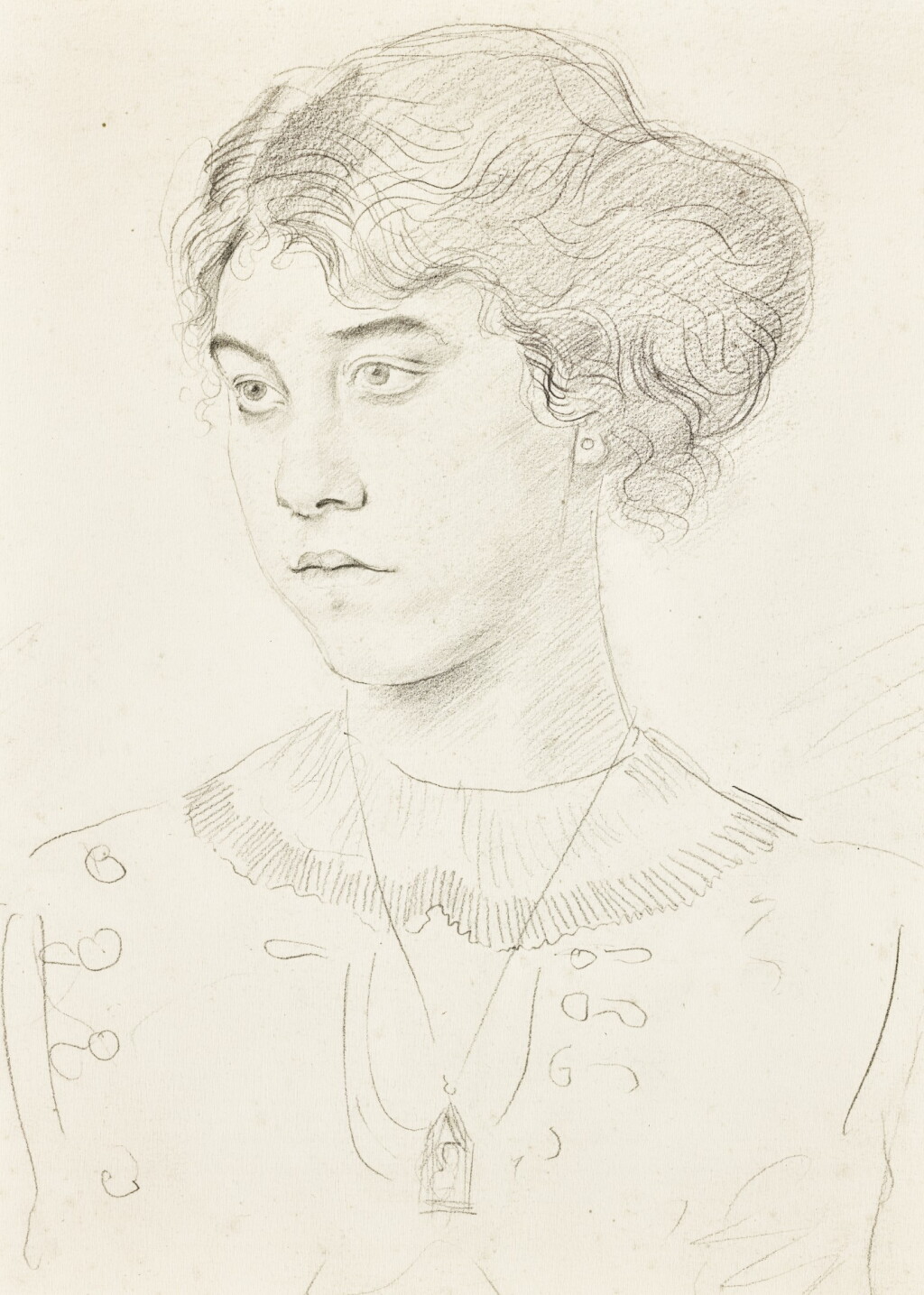 View full screen - View 1 of Lot 457. Portrait of a Young Woman.