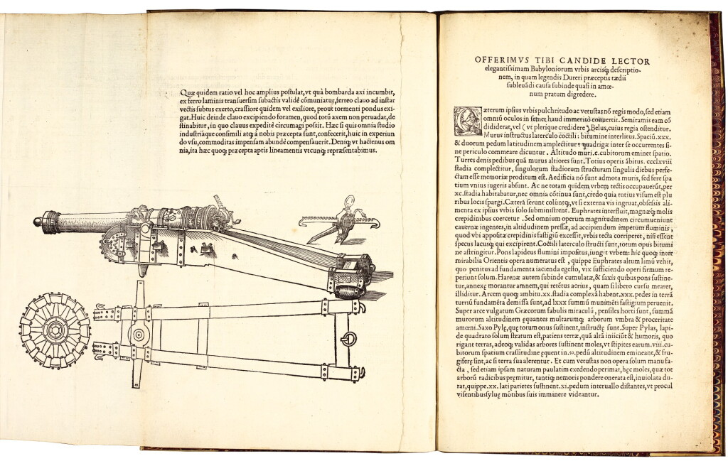 View full screen - View 1 of Lot 130. Dürer, De urbibus, arcibus, castellisque condendis, Paris, 1535, later half vellum.