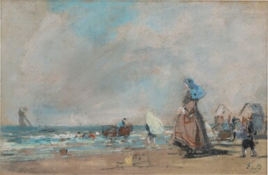 View full screen - View 1 of Lot 2. Sur la plage de Trouville.