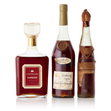 View full screen - View 1 of Lot 6694. Castillon Cognac Mixed Lot NV (1 BT35, 2 BT70).