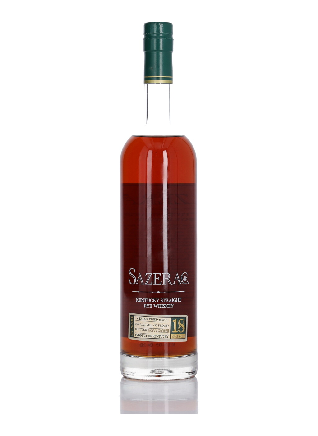 View full screen - View 1 of Lot 172. Sazerac Rye 18 Year Old 2009 Release 90 Proof 1985 (1 Bottle 75cl).
