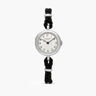 View full screen - View 1 of Lot 2430. A lady's platinum minute repeating wristwatch , Circa 1895.