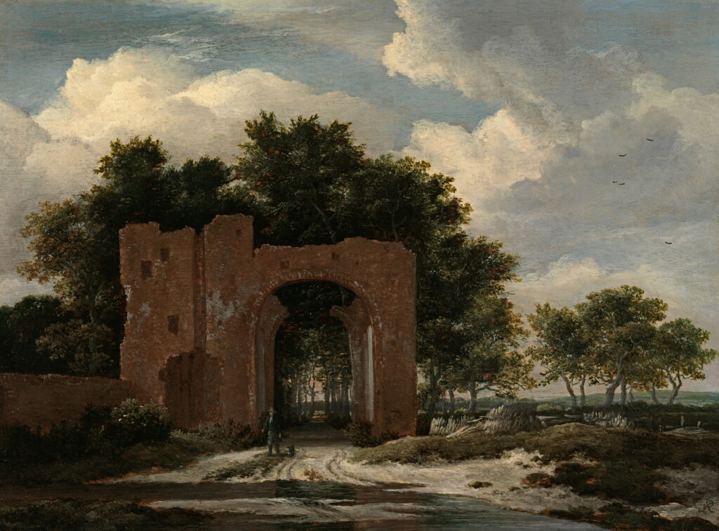 View full screen - View 1 of Lot 45. A ruined castle gateway, probably the archway of Huis Ter Kleef near Haarlem.