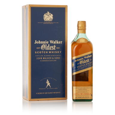View full screen - View 1 of Lot 9720. Johnnie Walker Oldest Blue Label 43.0 abv NV (1 BT75).