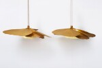 Pair of "Uchiwa" Ceiling Lights