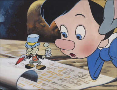 View full screen - View 1 of Lot 64. Pinocchio (1940), original artwork, British.
