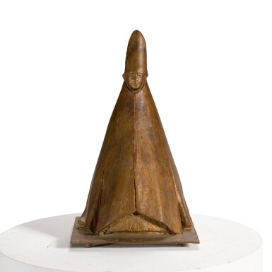 View full screen - View 1 of Lot 472. GIACOMO MANZÙ | CARDINALE SEDUTO (SEATED CARDINAL).