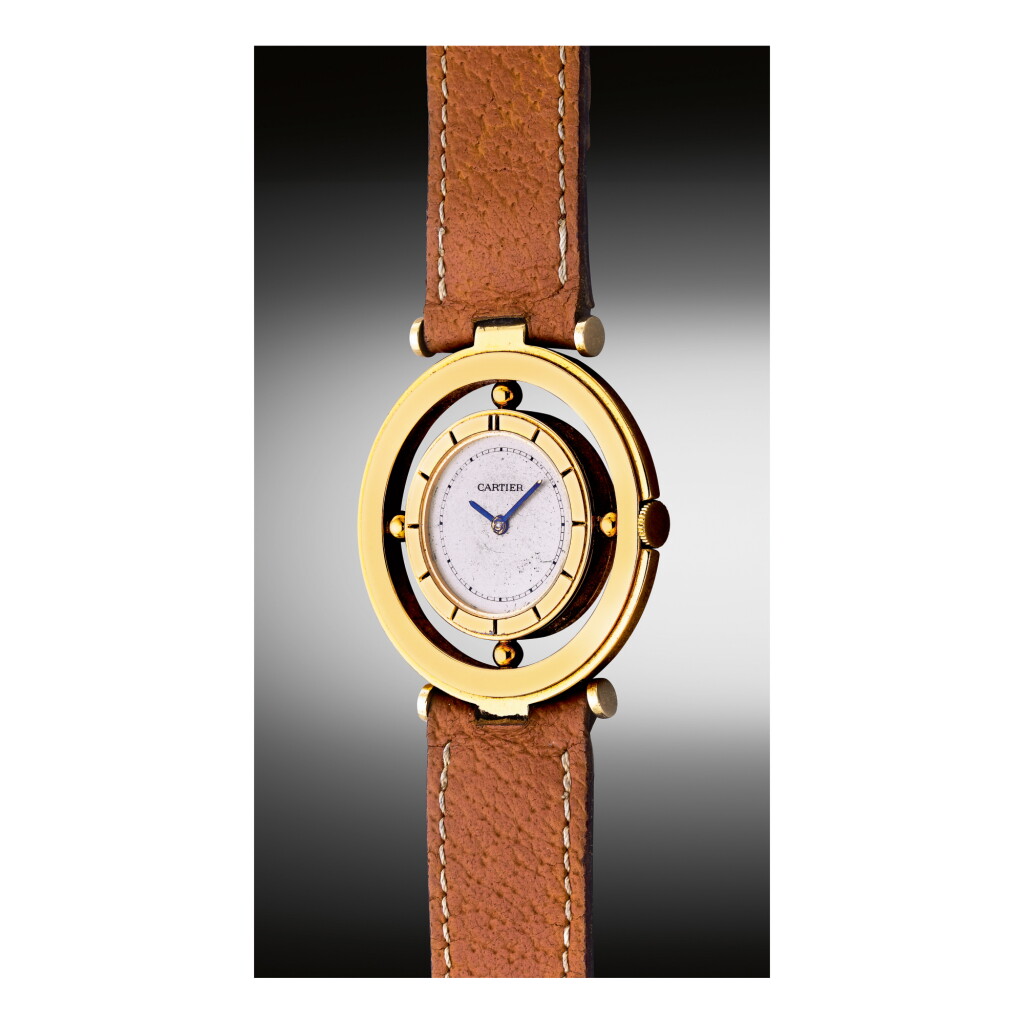 View full screen - View 1 of Lot 945. CARTIER | HELM, A YELLOW GOLD WRISTWATCH CIRCA 1945 | 卡地亞 | 「HELM」黃金腕錶,年份約1945.