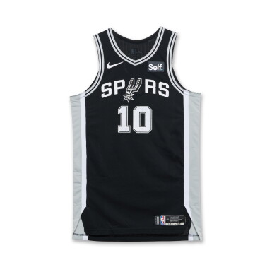 View full screen - View 1 of Lot 99. Jeremy Sochan San Antonio Spurs 2023-2024 Game Worn Icon Edition Jersey | Double-Double.
