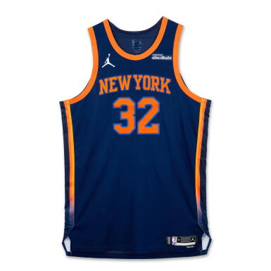 View full screen - View 1 of Lot 53. Karl-Anthony Towns New York Knicks 2024-2025 Emirates NBA Cup Quarterfinals Game Worn Statement Edition Jersey | Double-Double | Matched to 2 Games.