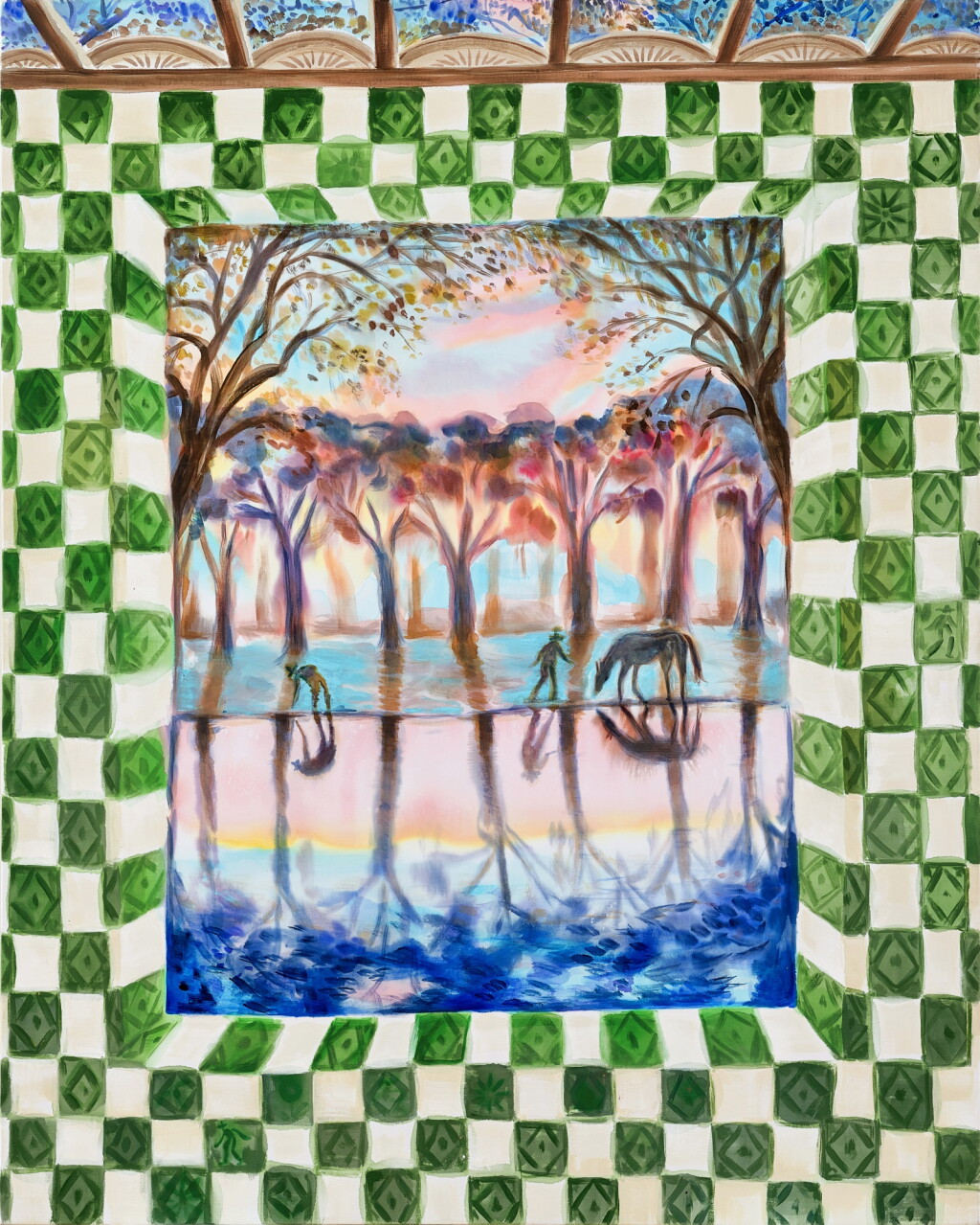 View full screen - View 1 of Lot 579. Michelle Blade 米歇爾 · 布雷德 | Twilight on the Marshland 沼澤的暮色.
