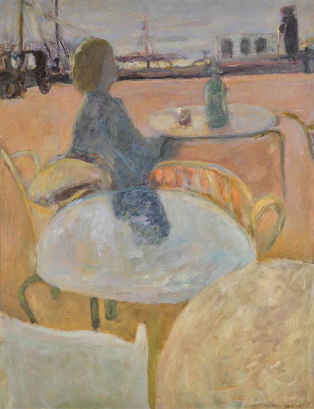View full screen - View 1 of Lot 117. GEORGES FEHER | AT THE CAFE.