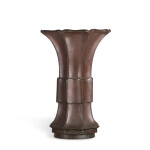An archaistic bronze vase, Gu Ming dynasty | 明 銅八棱花觚 《大明宣德年製》仿款