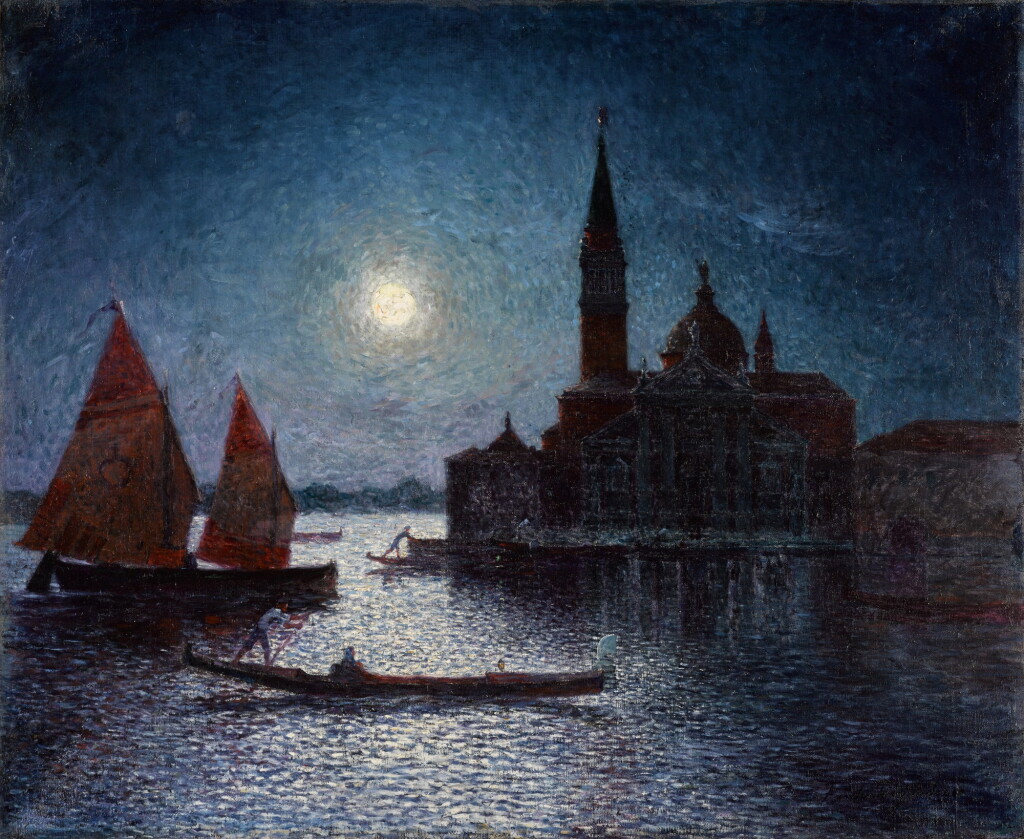 View full screen - View 1 of Lot 209. Venise, San Giorgio au clair de lune.