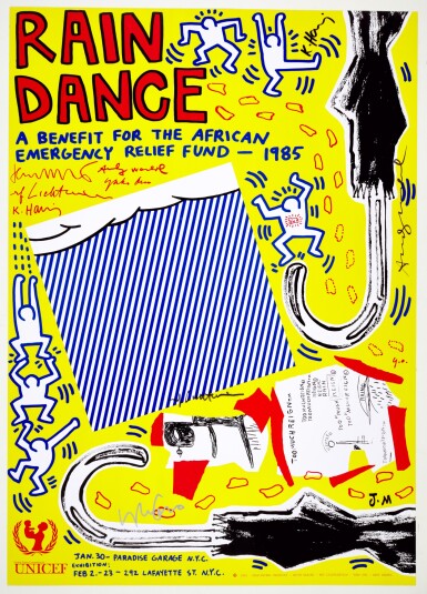 View full screen - View 1 of Lot 99. Rain Dance Benefit Poster (Corlett III. 33).