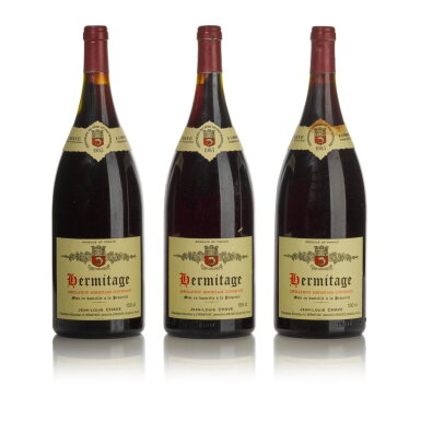 View full screen - View 1 of Lot 300. Hermitage Rouge 1983 Jean-Louis Chave (6 MAG).