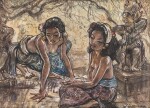 Adrien Jean Le Mayeur de Merprès 勒邁耶 | Balinese maidens 巴厘女子