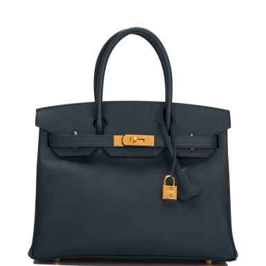 View full screen - View 1 of Lot 75. Hermès Vert Cypress Birkin 30cm of Epsom Leather with Gold Hardware.