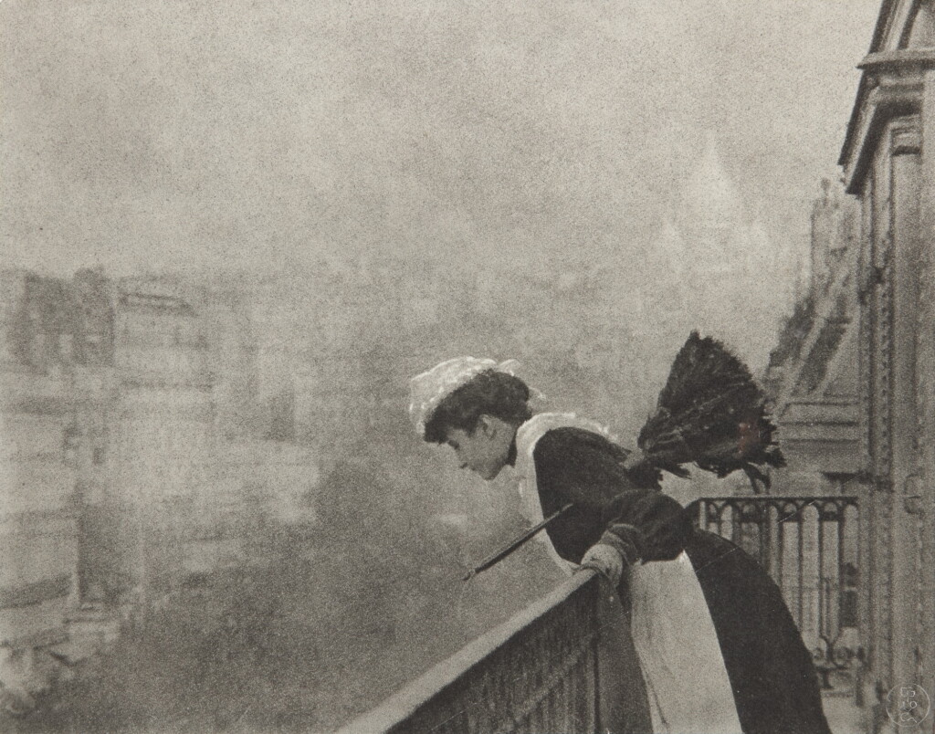 View full screen - View 1 of Lot 101. Chambermaid at a Parisian Balcony.