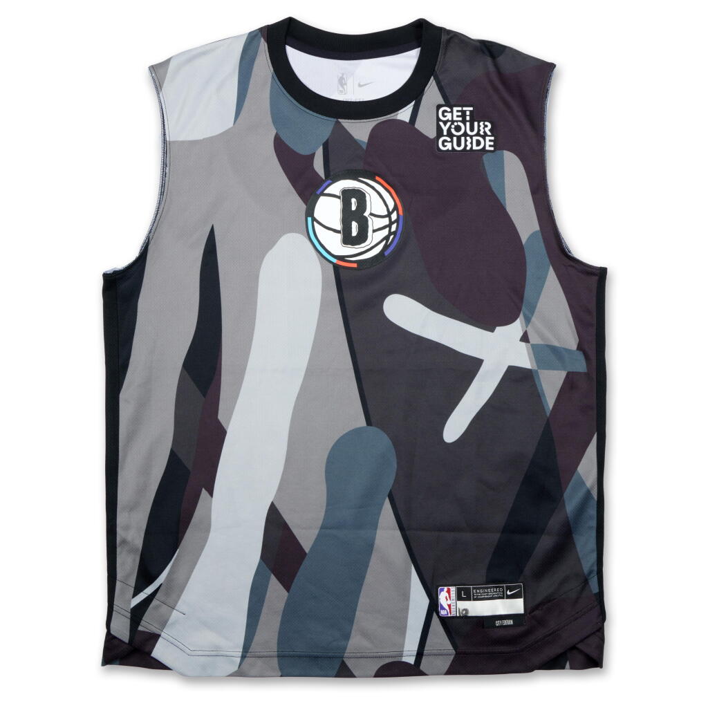 View full screen - View 1 of Lot 202. Tyson Etienne Brooklyn Nets 2024-2025 Game Issued City Edition Warmup Set .