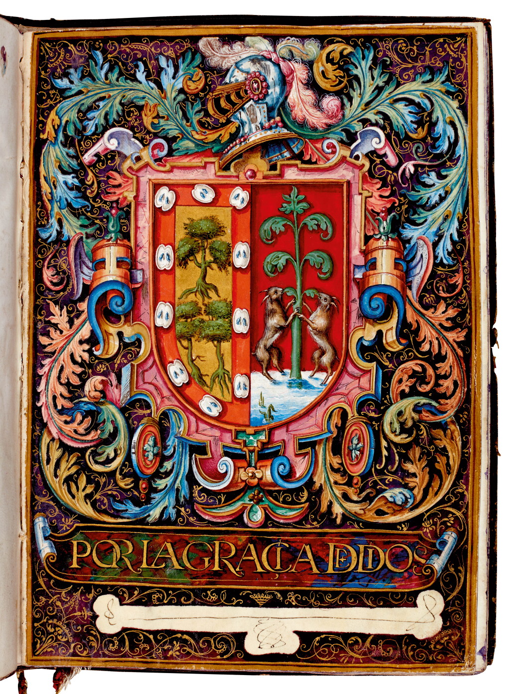 View full screen - View 1 of Lot 46. Carta executoria, Valladolid, 1591, contemporary Spanish calf gilt with lead seal.