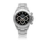 ROLEX | 'ZENITH' DAYTONA, REF 16520 STAINLESS STEEL CHRONOGRAPH WRISTWATCH WITH BRACELET AND 'INVERTED 6' DIAL CIRCA 1988