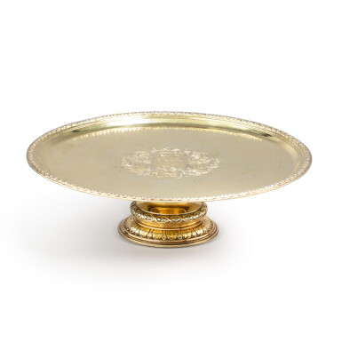 View full screen - View 1 of Lot 823. A George I silver-gilt tazza, David Tanqueray, London, 1717.