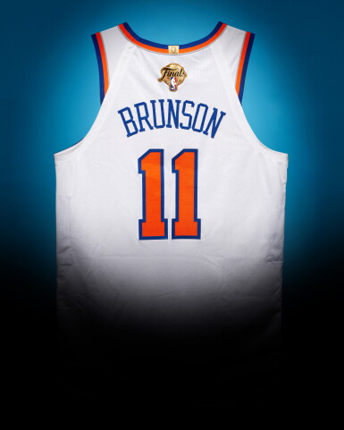 View full screen - View 1 of Lot 1. Jalen Brunson ‘NBA Finals Debut’ New York Knicks 2026 NBA Finals Game Worn Association Edition Jersey | Game 1 | 30 Points | 2026 NBA Finals MVP.