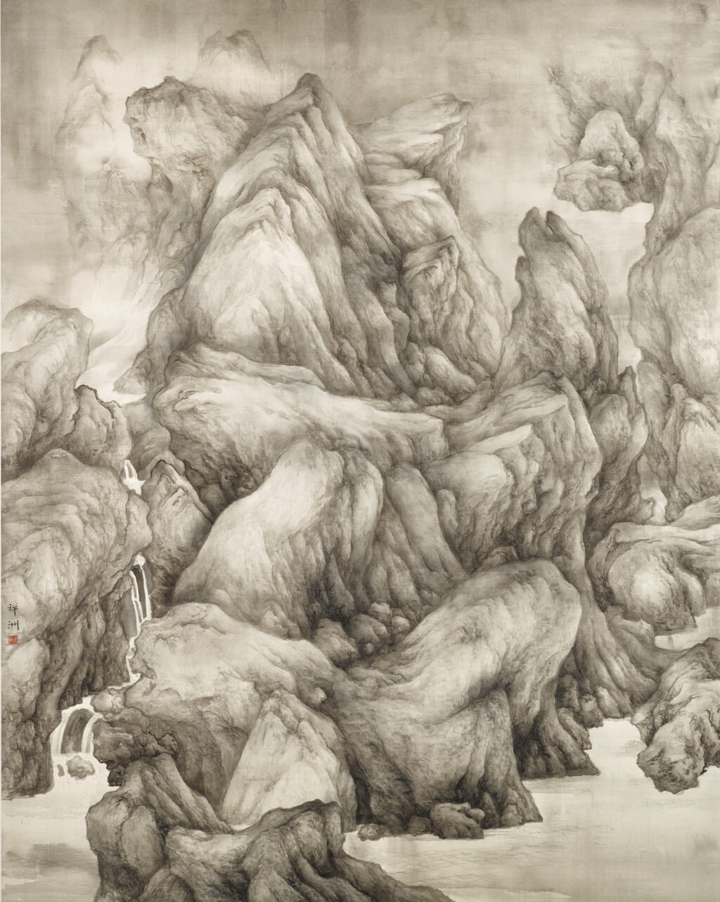 View full screen - View 1 of Lot 112. Tai Xiangzhou, Mountains and stream.