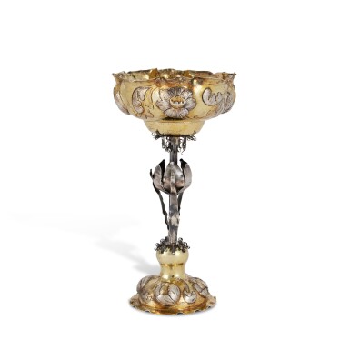 View full screen - View 1 of Lot 80. A German Parcel-Gilt Silver Tulip Cup, Sigmund Bierfruend, Nuremberg, Circa 1661-1664.