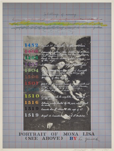 View full screen - View 1 of Lot 145. Portrait of Mona Lisa (Splitting the Meaning).