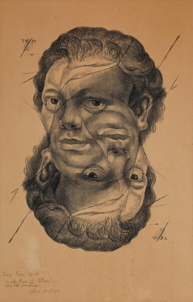 View full screen - View 1 of Lot 728. Autorretrato (Doble impresión).