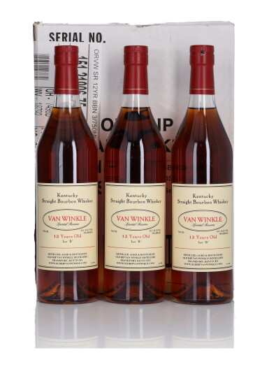 View full screen - View 1 of Lot 95. Van Winkle 12 Year Old Special Reserve Lot "B" 90.4 Proof NV (3 Bottles 75cl).