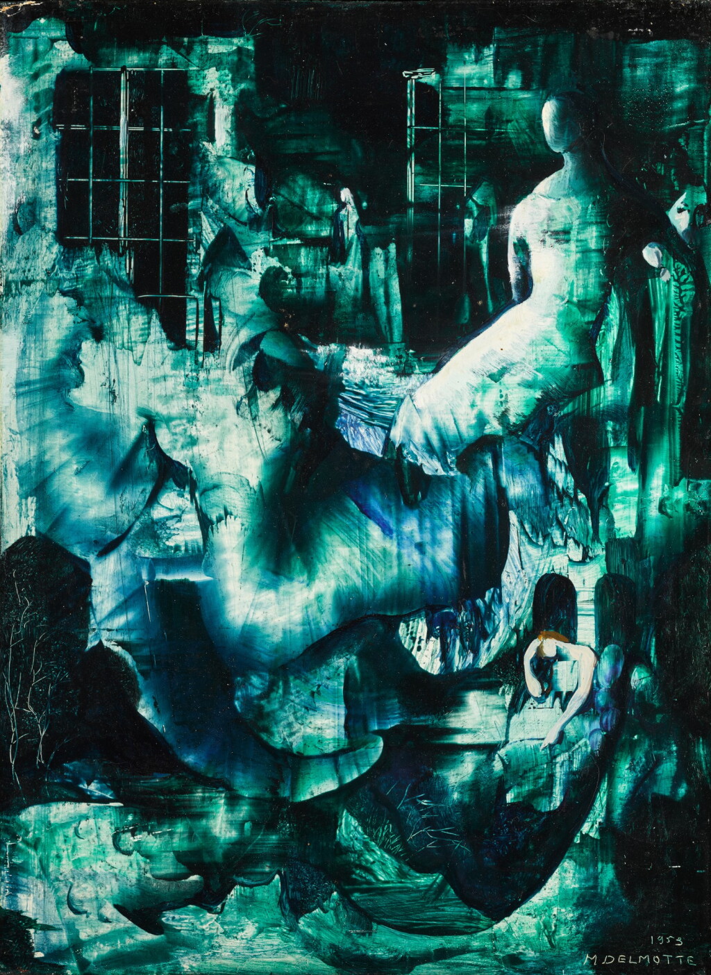 View full screen - View 1 of Lot 74. Composition abstraite (bleu).