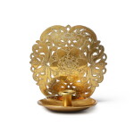 William and Mary Engraved Cast Brass One-Light Wall Sconce, Circa 1700