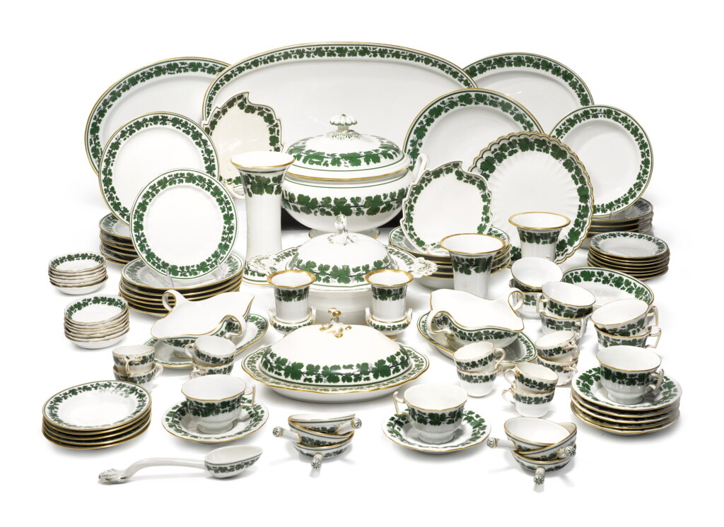 View full screen - View 1 of Lot 100. An Extensive Meissen Full Green Vine Dinner Service, 20th Century.