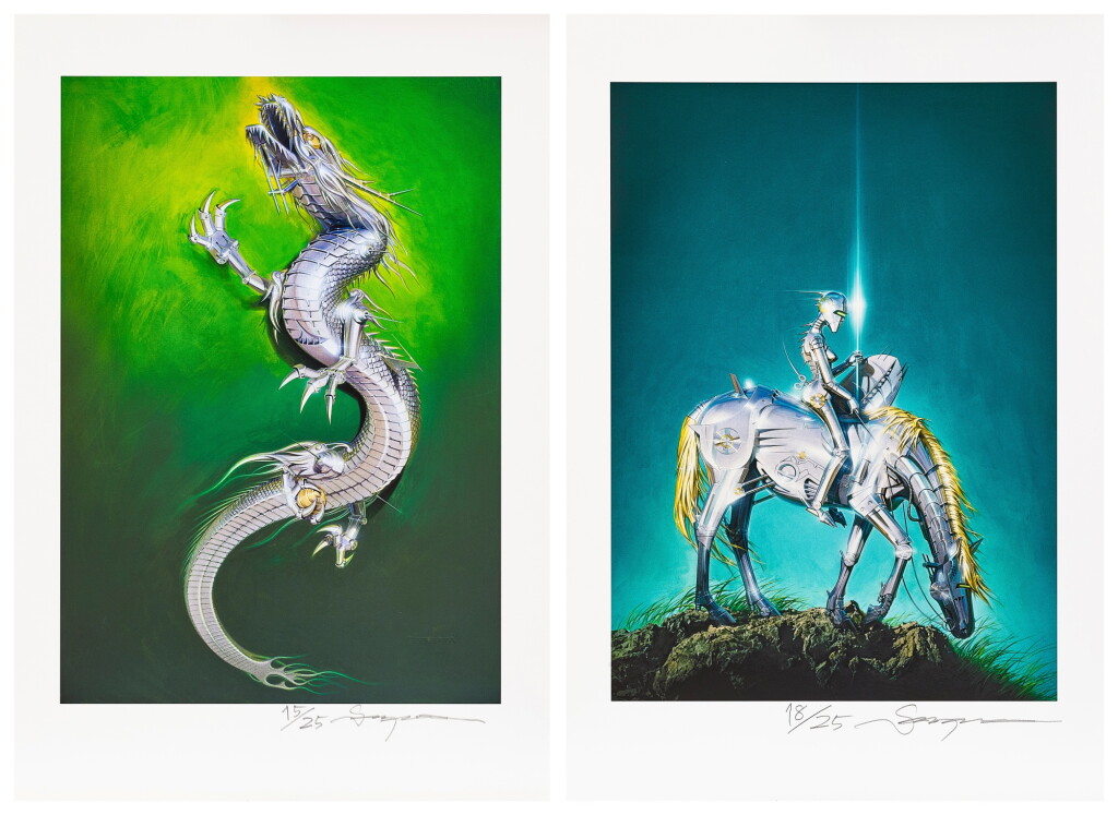 View full screen - View 1 of Lot 1215. i. Dragon ii. Knight (Two Works) | i. 龍 ii. 騎士(兩幅作品).