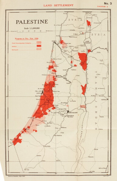View full screen - View 1 of Lot 137. PALESTINE ROYAL COMMISSION | Report, 1937 including an Arabic translation.