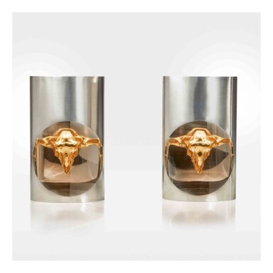 View full screen - View 1 of Lot 428. Pair of "Totem" Table Lamps.