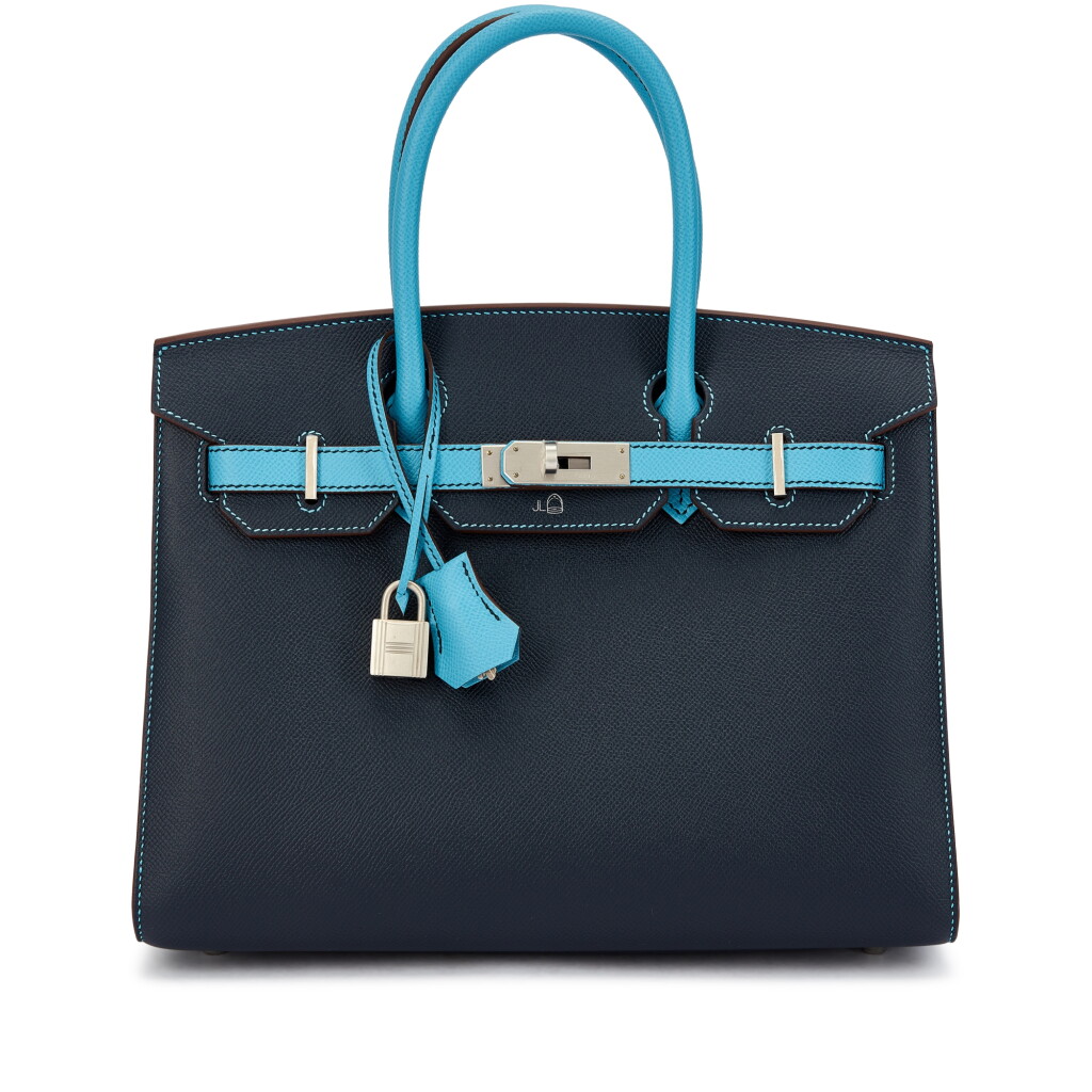 View full screen - View 1 of Lot 6116. Bleu Nuit and Bleu du Nord Epsom HSS Birkin 30 Sellier Brushed Palladium Hardware, 2021.