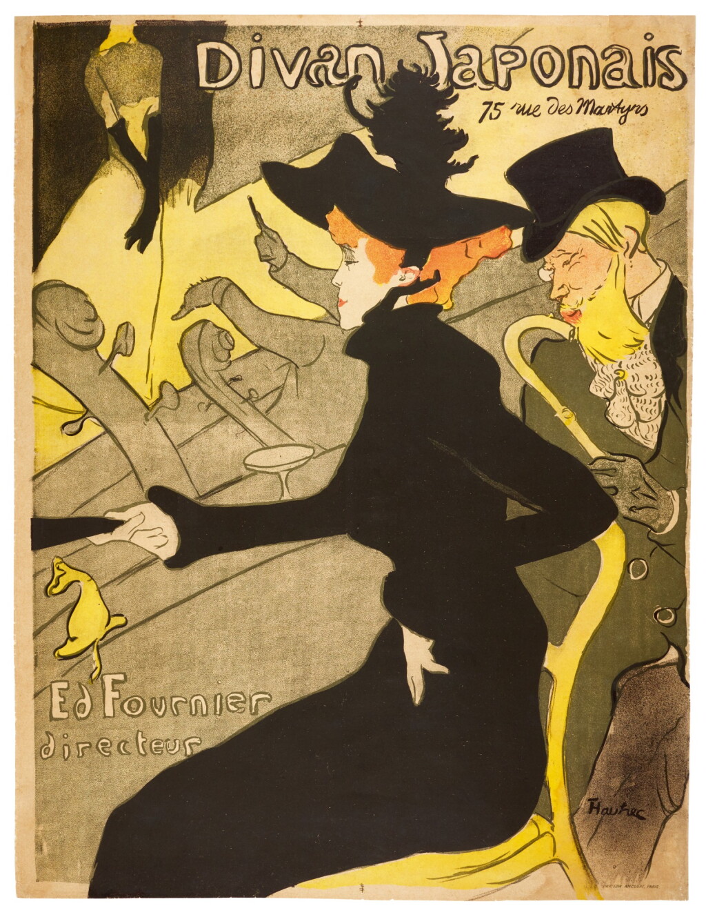 View full screen - View 1 of Lot 448. HENRI DE TOULOUSE-LAUTREC | LE DIVAN JAPONAIS (WITTROCK P11; DELTEIL 341; ADHÉMAR 11; ADRIANI 8) .